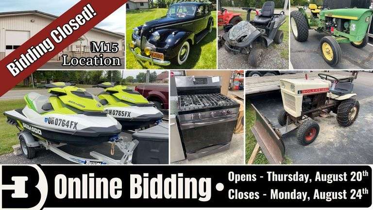 August 24th (Monday) M-15 Online Consignment