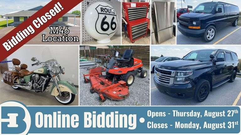 August 31st (Monday) M-46 Online Consignment