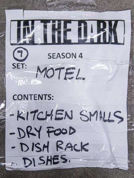 In The Dark Season 4 - Motel Kitchen - Supplies Box Lot