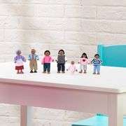 KidKraft KidKraft 5" Wooden Poseable Doll Family of 7 - African American