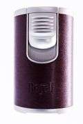 The Regal Quad flame table top lighter in light brown leather, with side mounted trigger, over-sized flame adjuster, high capacity fuel tank and all shipped in an attractive gift box... Is truly an amazing torch.