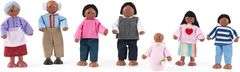KidKraft KidKraft 5" Wooden Poseable Doll Family of 7 - African American