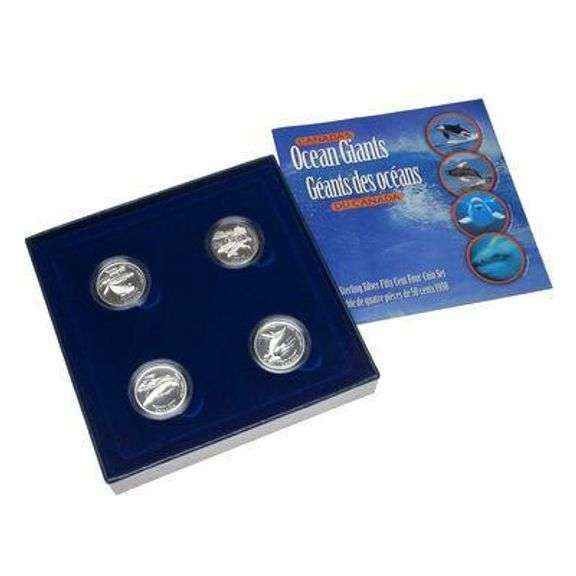 RCM - Ocean Giants - 4 x Sterling Silver 50 cents