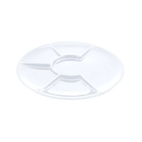 Swissmar F66105 Round Raclette/Fondue Plates, White, Set of 4