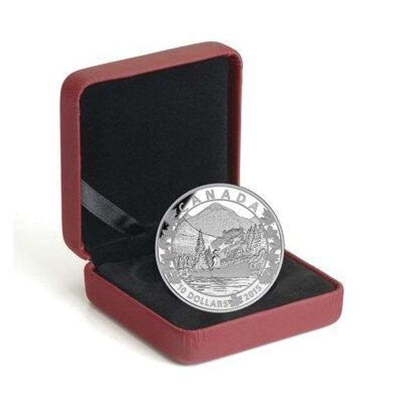 RCM Fine Pure Silver Canoe Across Canada $10 Coin