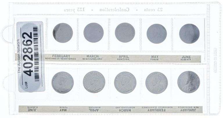 Group of Canada 1 Cent & 5 Cent Coins - 1920's -1930's