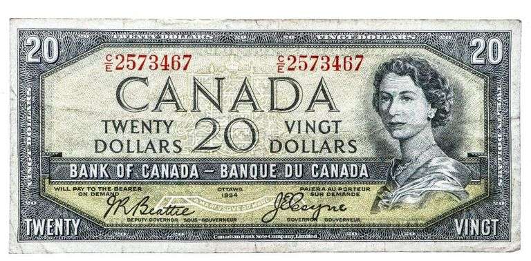 Bank of Canada, 1954 $20 VF20