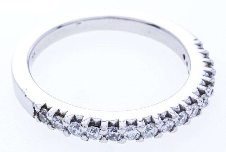 14kt White Gold 16 Diamond Band Ring - .40ct -Appraisal $2030.00