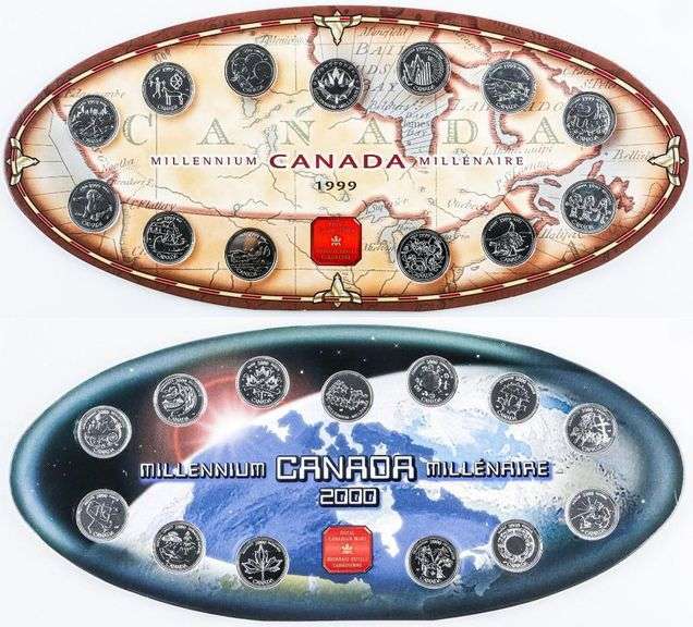 RCM 1999/2000 Official Release Millennium Coin Displays -Folio