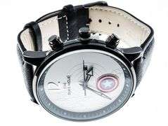 Duke Nicle Watch - Black Leather, White Captain America Dial