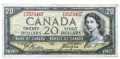 Bank of Canada, 1954 $20 VF20