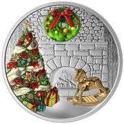 1 oz. Pure Silver Coloured Coin - Murano Holiday Wreath - Mintage: 5,000 (2019)
