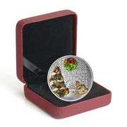 1 oz. Pure Silver Coloured Coin - Murano Holiday Wreath - Mintage: 5,000 (2019)