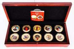 Bradford Exchange - RCMP 24kt Gold Plated  10 Proof Coin Collection (Non Monetary) Issue -$599.95