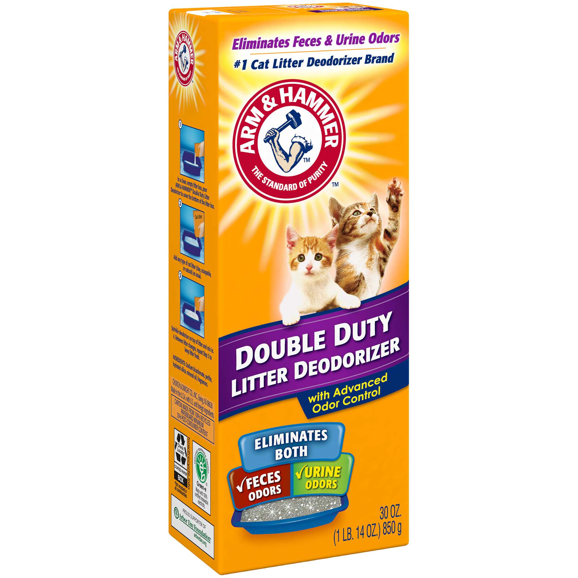Arm & Hammer Deodorizer Double Duty Cat Litter, 30 Oz.