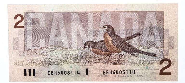 Bank of Canada 1986 $2 GEM UNC (EBH) - Bird Series