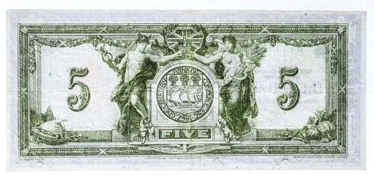 The Canadian Bank of Commerce 1917 $5