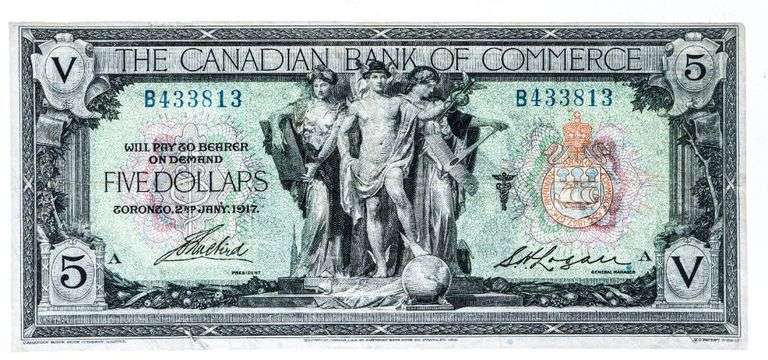 The Canadian Bank of Commerce 1917 $5