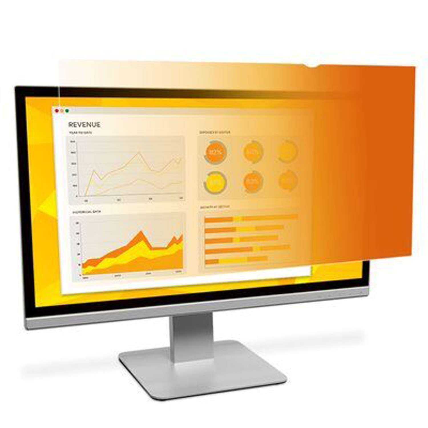 3M 27  Privacy Filter for Widescreen Monitor  Gold