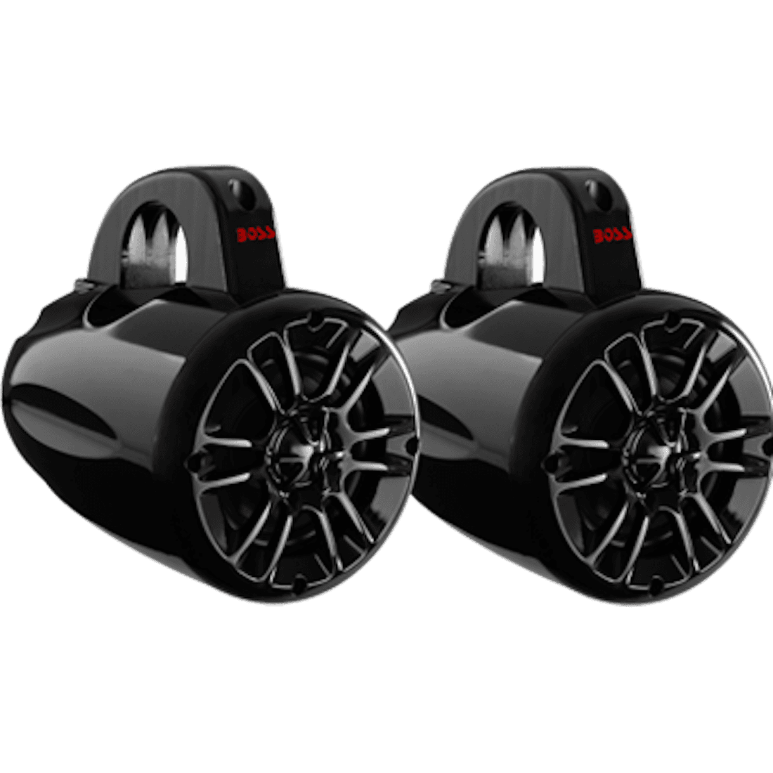 BOSS Audio Systems MRWT40 4 Inch Marine Waketower Stereo Speakers - 400 Watts Max  2 Way  Full Range Audio  Tweeters  Coaxial  Weatherproof  Sold in P