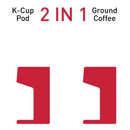 Cafetière Simple Portion 2 En 1, Rouge