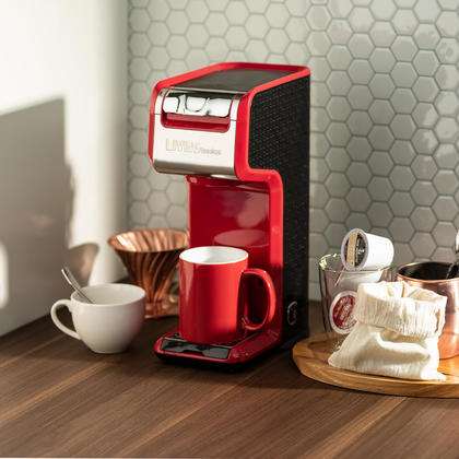 Cafetière Simple Portion 2 En 1, Rouge