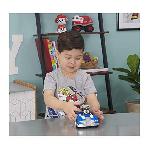 Paw Patrol  Chase’s Deluxe Movie Transforming Toy Car with Collectible Action Figure  Kids Toys for Ages 3 and up