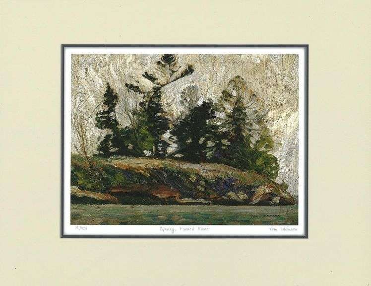 Tom Thomson (1877-1917) - Phantom of Algoquin - 11 x 14 " UF Giclee,Limited Edition, "BateauxSpring, French River" Somerville Editions