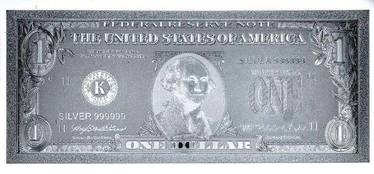 United States of America -.9999 Sine Silver Leaf Replica Note Collection, Currency Album.