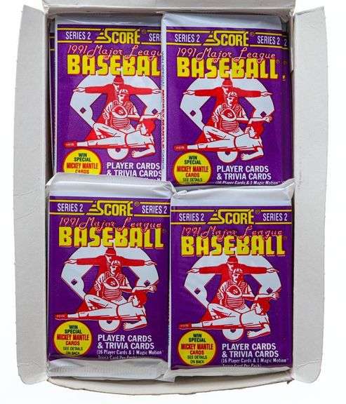 Score Series 2 Box Lot of Unopened Wax Packs Baseball
