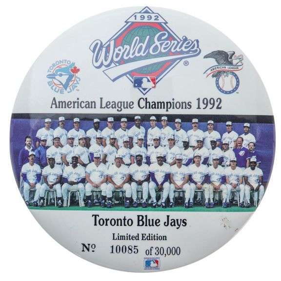 1992 World Series Large Button - Limited Edition Team Shot