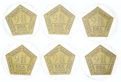 USA 911 - 6pc Collection of 24kt Gold Leaf Medallions