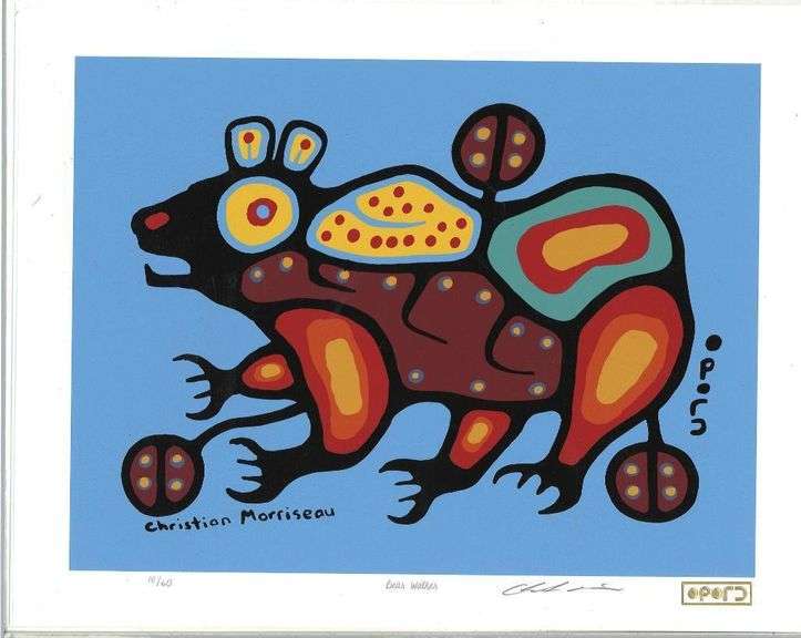 Christian Morriseau (1969) - All Of The Colors Collection - "Bear Walker ", Limited Edition Giclee - Plate Signature in Cree Syllabics,11x14" Unframed.