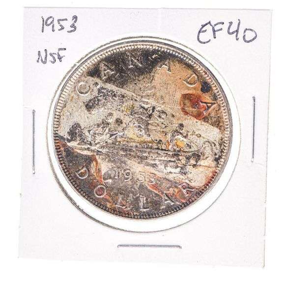 Canada 1953 NSF Silver Dollar EF40