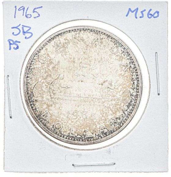 Canada 1965 Silver Dollar 5B P5 MS60