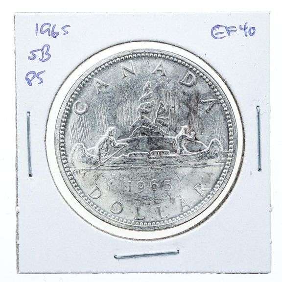 Canada 1965 Silver Dollar Coin EF40