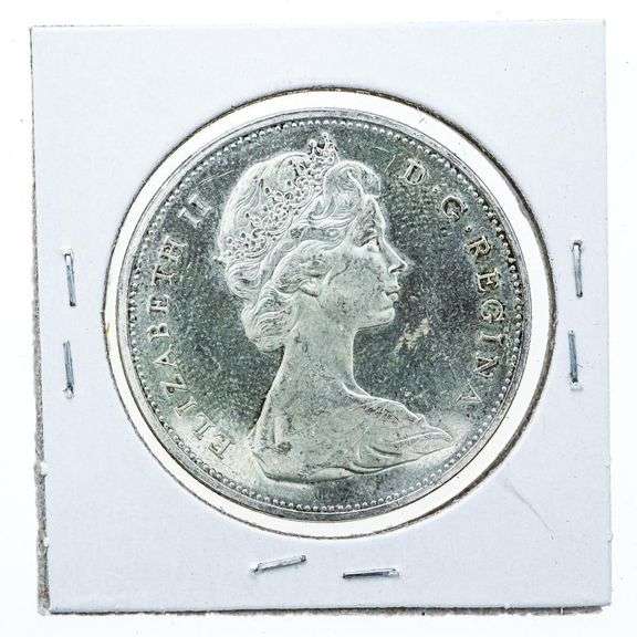 Canada 1965 Silver Dollar Coin AU50