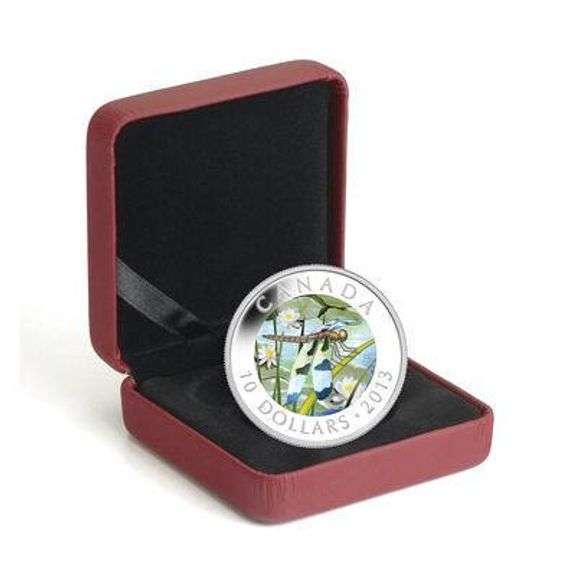 RCM 2013 Fine Pure Silver $10 coin Twelve Spotted Skimmer