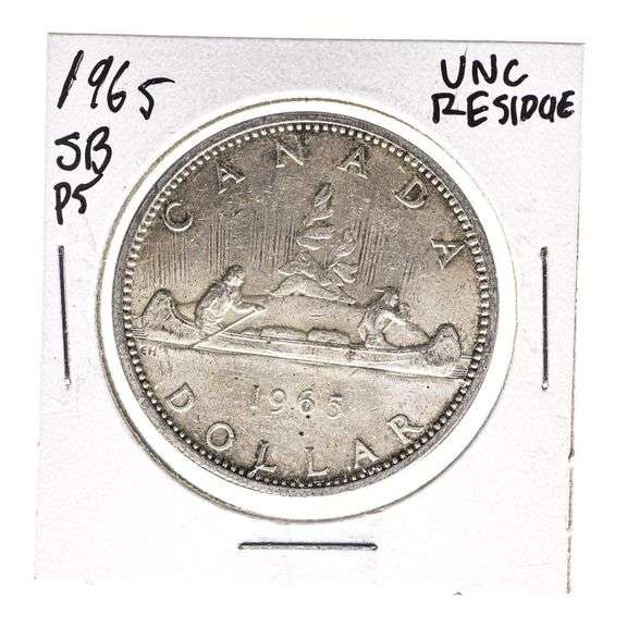 Canada Silver Dollar 1965 UNC