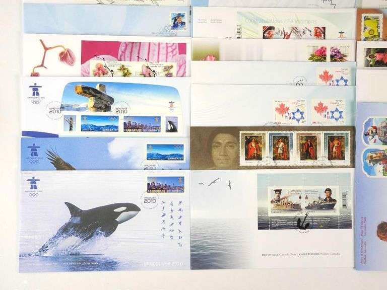 Canada Post - 2010 Official First Day Cover Collection - 32 Envelopes, Total Stamp Face Value $56.59 Canada + 2 Stamps' Sweden & Israel. Year of The Tiger