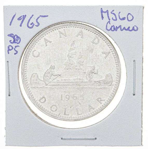 Canada 1965 Silver Dollar MS60