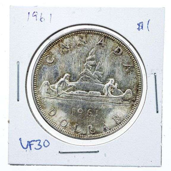 Canada 1961 Silver Dollar Coin VF30