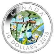 RCM 2013 Fine Pure Silver $10 coin Twelve Spotted Skimmer