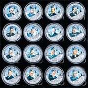 45 Pc Set - US Presidents - .999 Fine Silver Leaf Medallions- Deluxe Storage/Display Case. Includes Trump