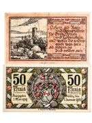 Lot 2 German /Austria "NOTGELD" Emergency Money, Artistic Notes. UNC