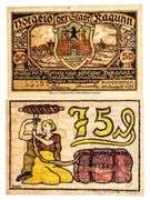 Lot 2 German /Austria "NOTGELD" Emergency Money, Artistic Notes. UNC