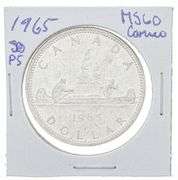 Canada 1965 Silver Dollar MS60