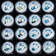 45 Pc Set - US Presidents - .999 Fine Silver Leaf Medallions- Deluxe Storage/Display Case. Includes Trump