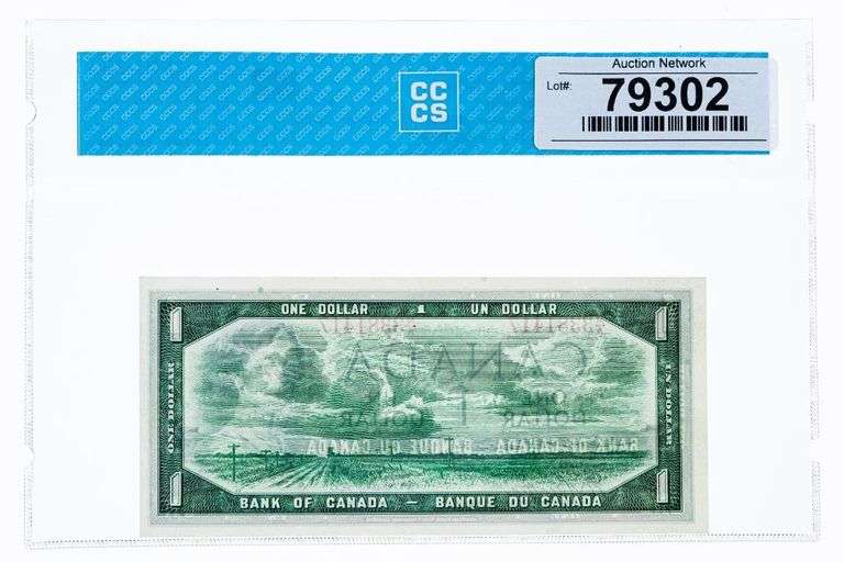 Bank of Canada 1954 $1  Devil's Face  Choice UNC 63