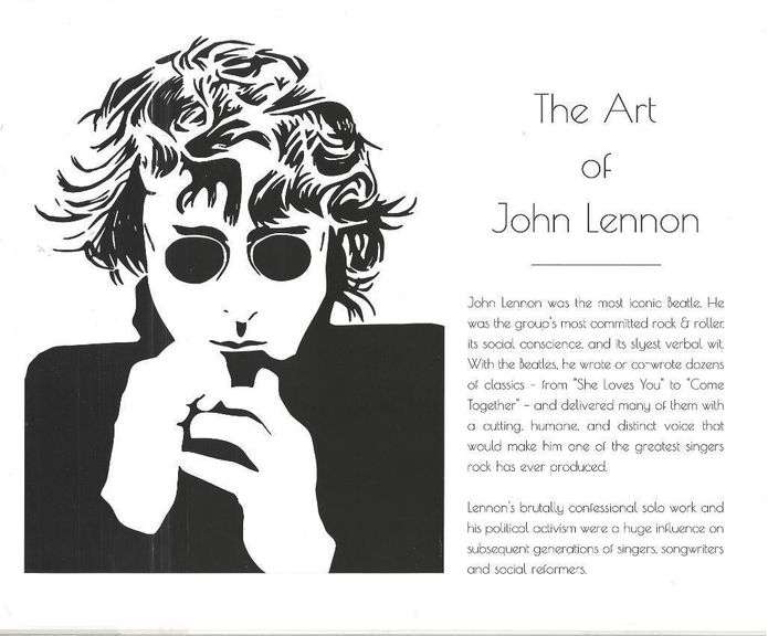 "John Lennon (1940-1980) ""The Patient '' 14x17 Giclee Art Card"